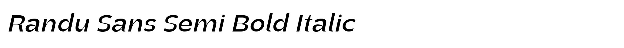 Randu Sans Semi Bold Italic image